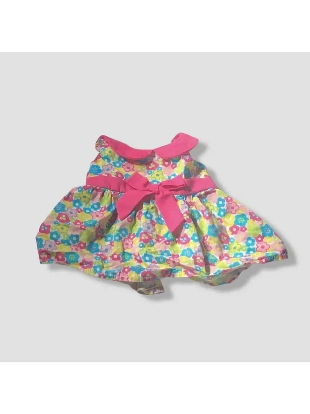 Build-A-Bear outfit set floral dress sparkly flipflop sandals bow summer cottage